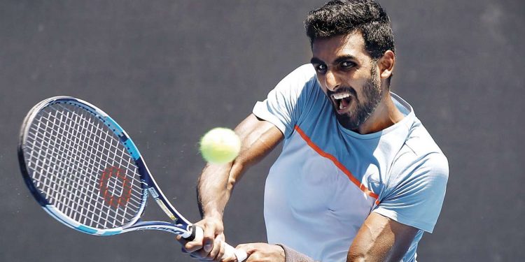 Prajnesh Gunneswaran registered a straight set win