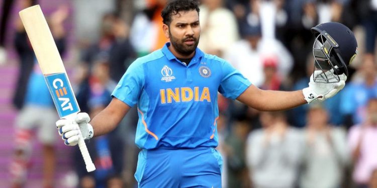 Rohit Sharma acknowledges the applause after reaching the three-figure mark against South Africa, Wednesday