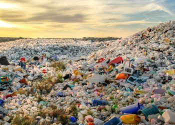 Plastic waste or polyethylene waste