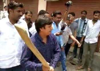 The BJP MLA spent four nights in jail for thrashing a municipal corporation official with a cricket bat for trying to evict occupants of a house declared dangerous for living.