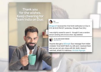 Google apologies for sending Kohli's message to users