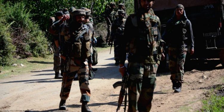 Search operation after gunfight in J&K