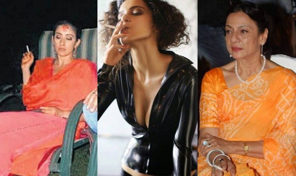 These actresses were often spotted smoking…