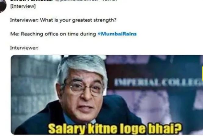 Funny Memes surfaces the internet on Mumbai rain