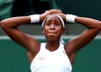 An emotional Cori Gauff after her stunning win over Venus Williams