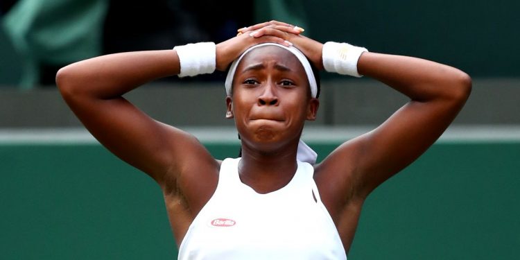 An emotional Cori Gauff after her stunning win over Venus Williams
