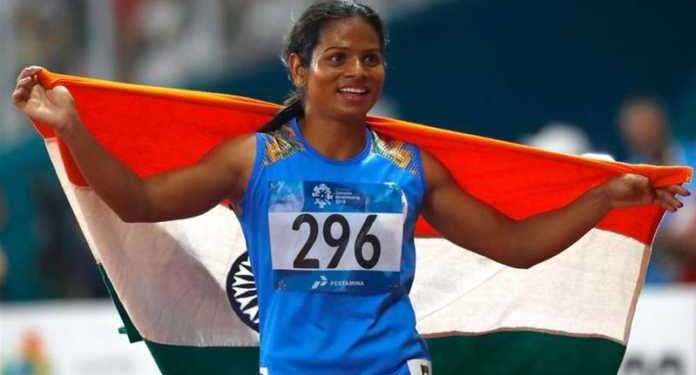 The 23-year-old Dutee became the first Indian woman track and field athlete to clinch a gold medal in the World Universiade after she won the 100m dash event in Napoli, Italy July 9.