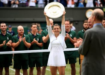 Simona Halep after winning the Wimbledon women's singles title Saturday