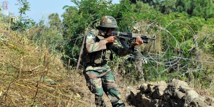 The soldiers, who were manning a forward post in the Romali Dhara area of Nowshera sector, were injured in the firing from across the border Friday. (Representational image)