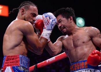 Pacquiao floored Thurman with an electrifying combination in the first round and remained on the front foot throughout a pulsating 12-round duel.