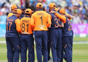 The Indian team had sported a new 'away jersey' -- which has splattering of orange on the shoulders and the back -- in their Sunday encounter against England which they lost by 31 runs.