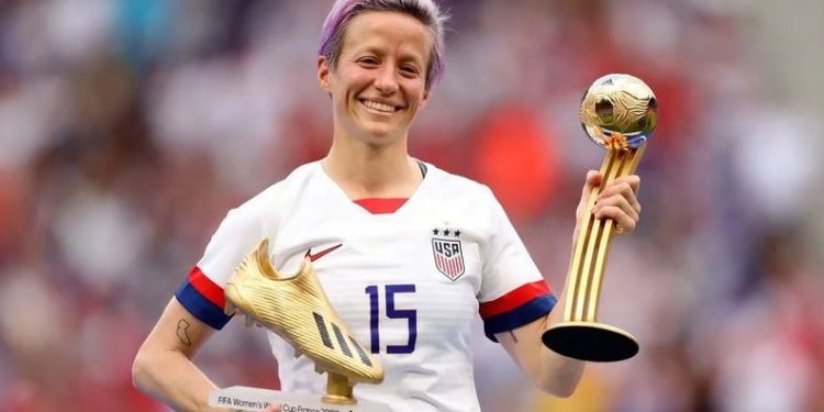 Rapinoe, one of several gay players on the team, also took aim at Trump's ‘Make America Great Again’ slogan, saying the president is looking back to a time that ‘was not great for everyone’.