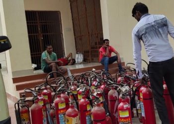 Fire extinguishers refilled in Angul DHH after checks