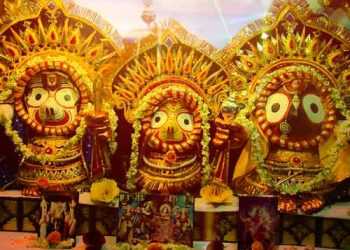 Suna Besha (gold attire) ritual of Lord Jagannath, Lord Balabhadra and Devi Subhadra