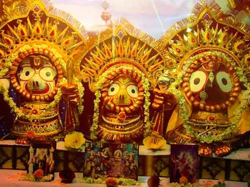 Suna Besha (gold attire) ritual of Lord Jagannath, Lord Balabhadra and Devi Subhadra