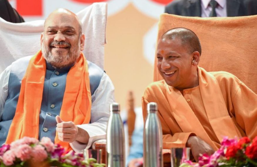 Amit Shah (L) and Yogi Adityanath. File pic