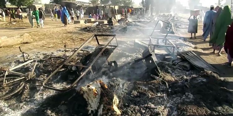 Babagana Umara Zulum, Governor of Borno state, said Sunday that the attacks started Saturday morning in Nganzai local government area of the state.