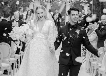 Mr and Mrs Jonas: Joe shares first wedding picture