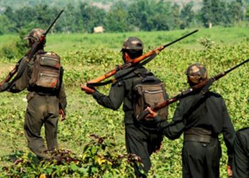 The gun battle broke out in a forest near Gumiyapal village, located around 400 km from Raipur, when a District Reserve Guard team was out on an anti-Naxal operation.