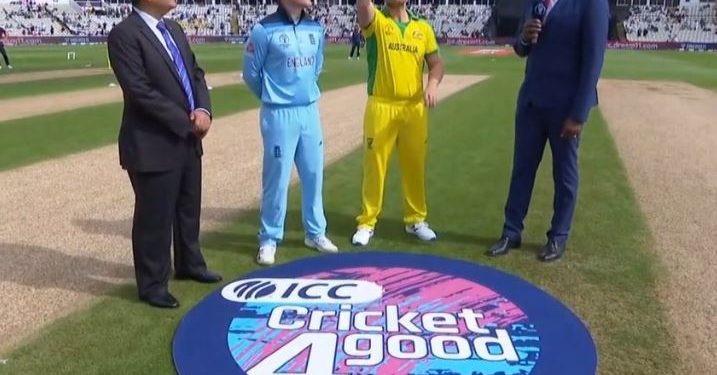 The two captains during toss.