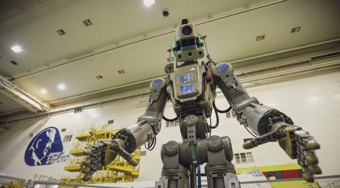 Russia launches humanoid robot into space