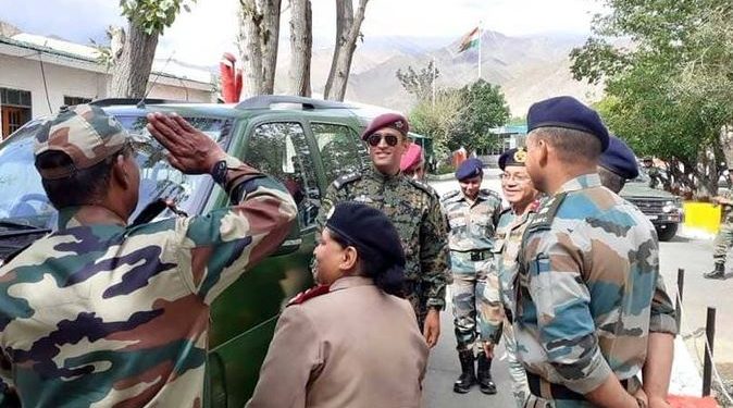 Dhoni reached Ladakh Wednesday where he received a warm reception from the Army personnel and interacted with them.