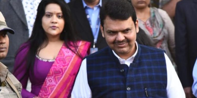 Devendra Fadnavis with wife Amruta. File pic