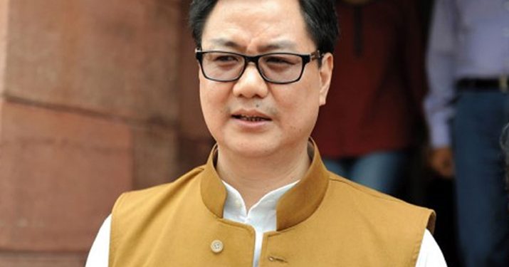 Sports minister Kiren Rijiju