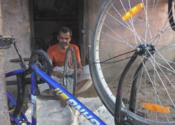 Differently-abled cycle mechanic takes obstacles in stride