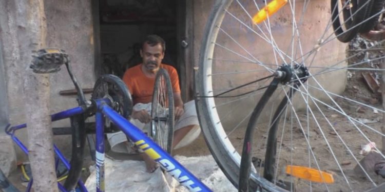 Differently-abled cycle mechanic takes obstacles in stride