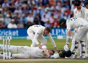Smith was felled by a Jofra Archer bouncer Saturday.