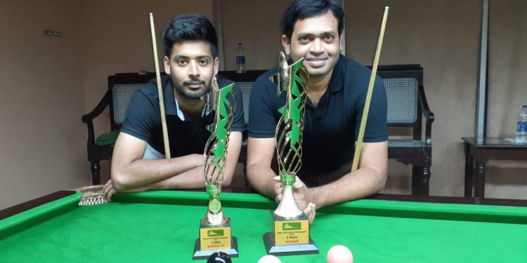 Soubhagya Behera and Subrat Das pose with their trophies