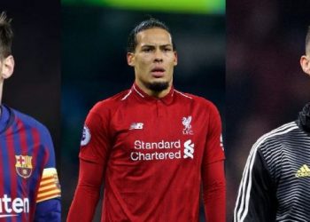 (From Left): Lionel Messi, Virgil Van Dijk and Cristiano Ronaldo