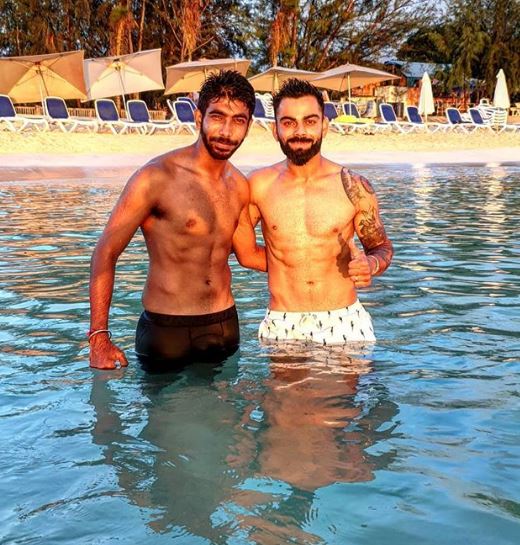 Yuvi pulls Bumrah’s leg for showing six-pack abs with Virat Kohli; see pics