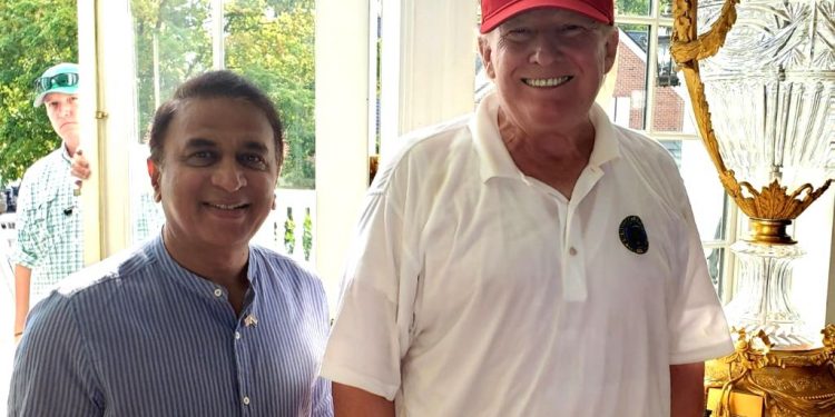 Gavaskar met Trump at the Trump Bedminster Golf Course in New York.