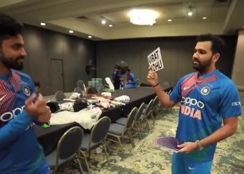 In a one-minute video posted on the official Instagram account of the Indian team, Rohit is seen guessing the players enacted by Jadeja.