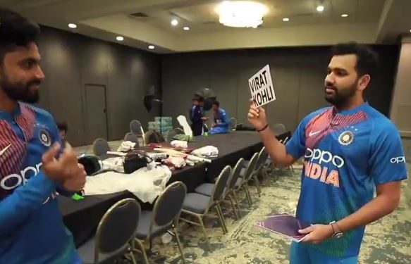In a one-minute video posted on the official Instagram account of the Indian team, Rohit is seen guessing the players enacted by Jadeja.