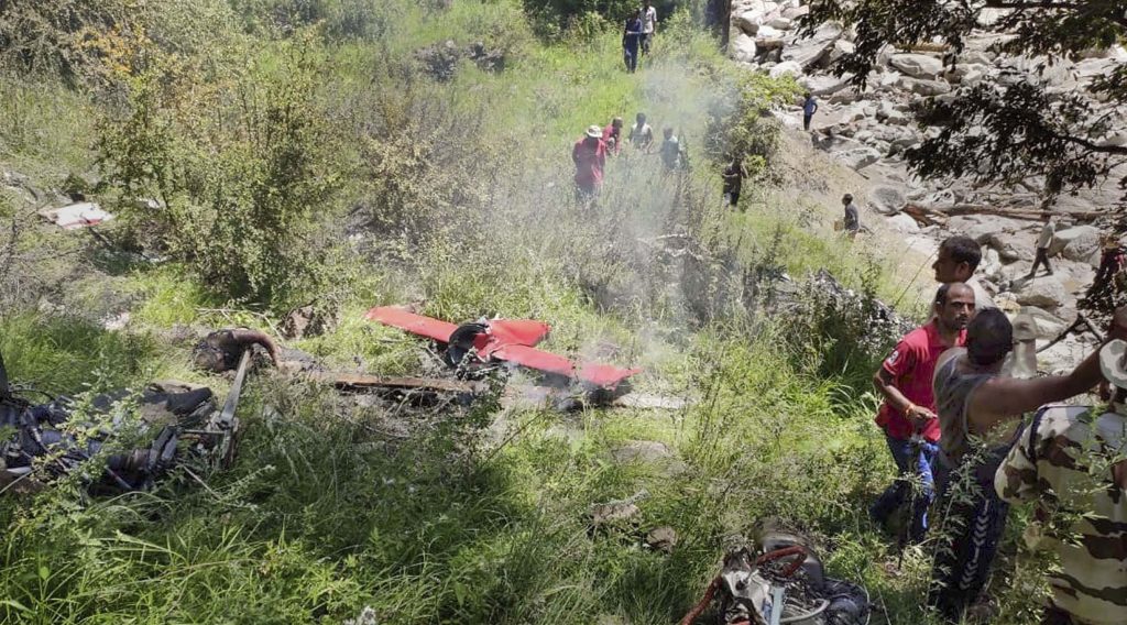 Helicopter engaged in Uttarakhand relief work crashes, 3 occupants killed
