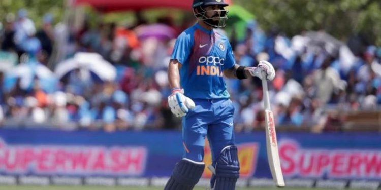 Chasing a target of 168 handed by India here Sunday, West Indies laboured their way to 98/4 in 15.3 overs before rain forced play to be suspended and the Men in Blue were declared winner.