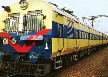 Odisha MEMU train enters loop line in Balasore