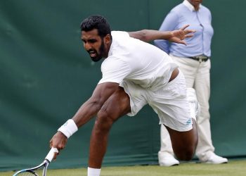 The left-handed Indian, ranked 89, could convert just one of his five break chances to suffer a 3-6, 5-7 loss to his French opponent in a match that lasted one hour and 10 minutes Tuesday night.