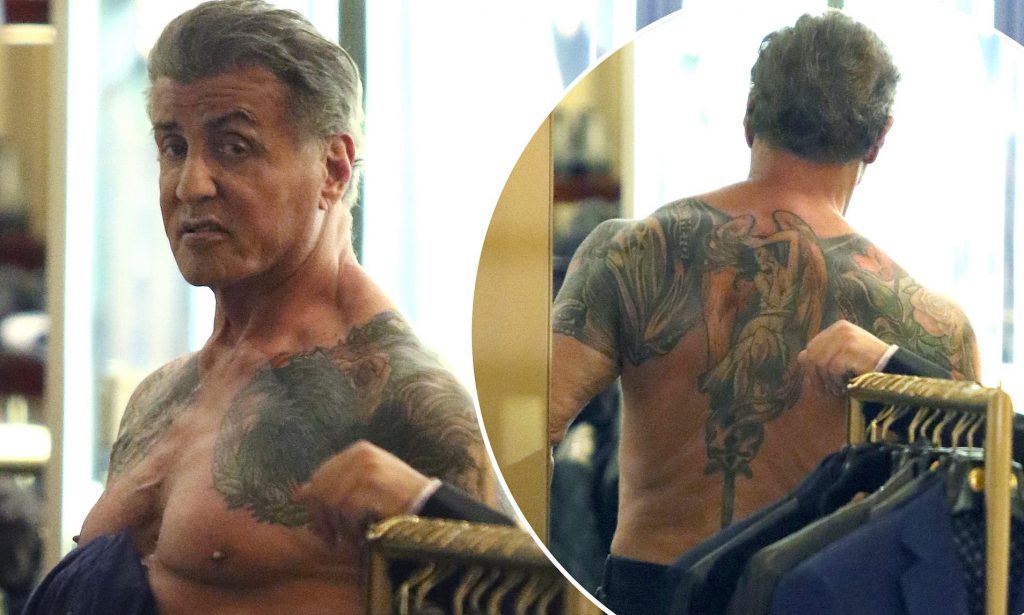 Sylvester Stallone reveals physique during shopping trip