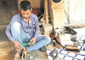 Mending footwear is no menial job for 33-yr-old Deva
