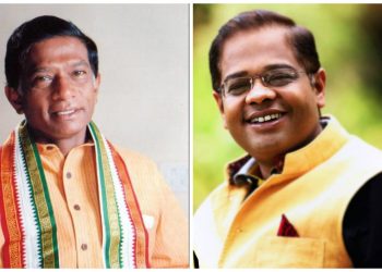 Ajit Jogi (L) and Amit Jogi