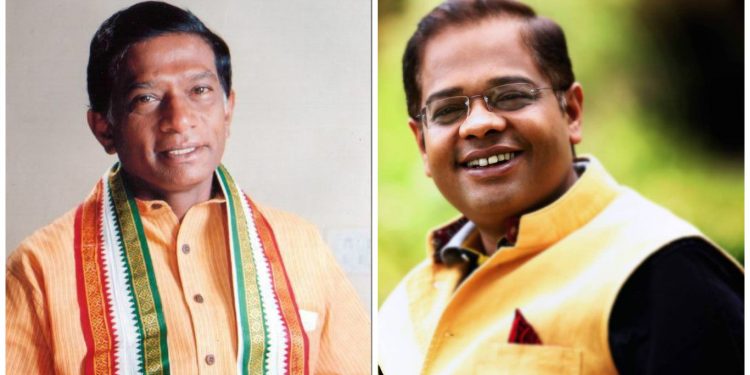 Ajit Jogi (L) and Amit Jogi