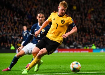 Kevin De Bryune was standout performer for Belgium against Scotland