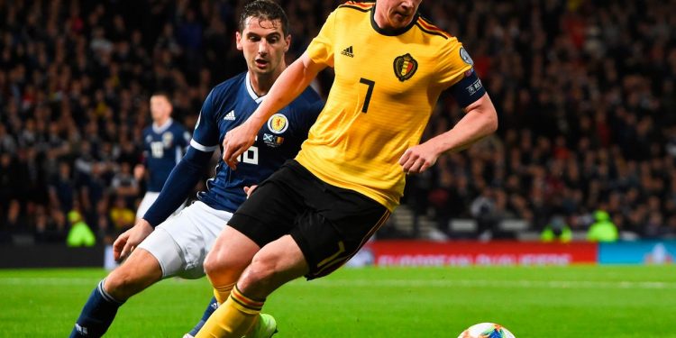 Kevin De Bryune was standout performer for Belgium against Scotland