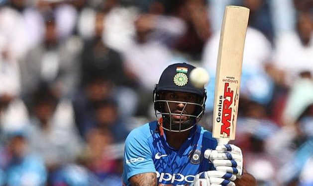 India 'A' were 56 for 1 in 7.4 overs with Dhawan (34) and Prashant Chopra (6) at the crease when the skies opened up.