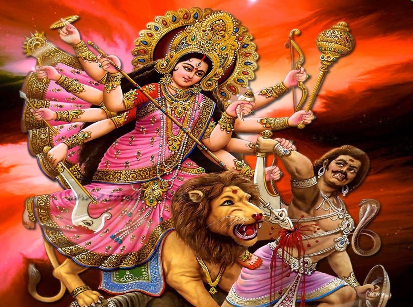 Symbolic facts associated with 10 objects in Goddess Durga's hands ...