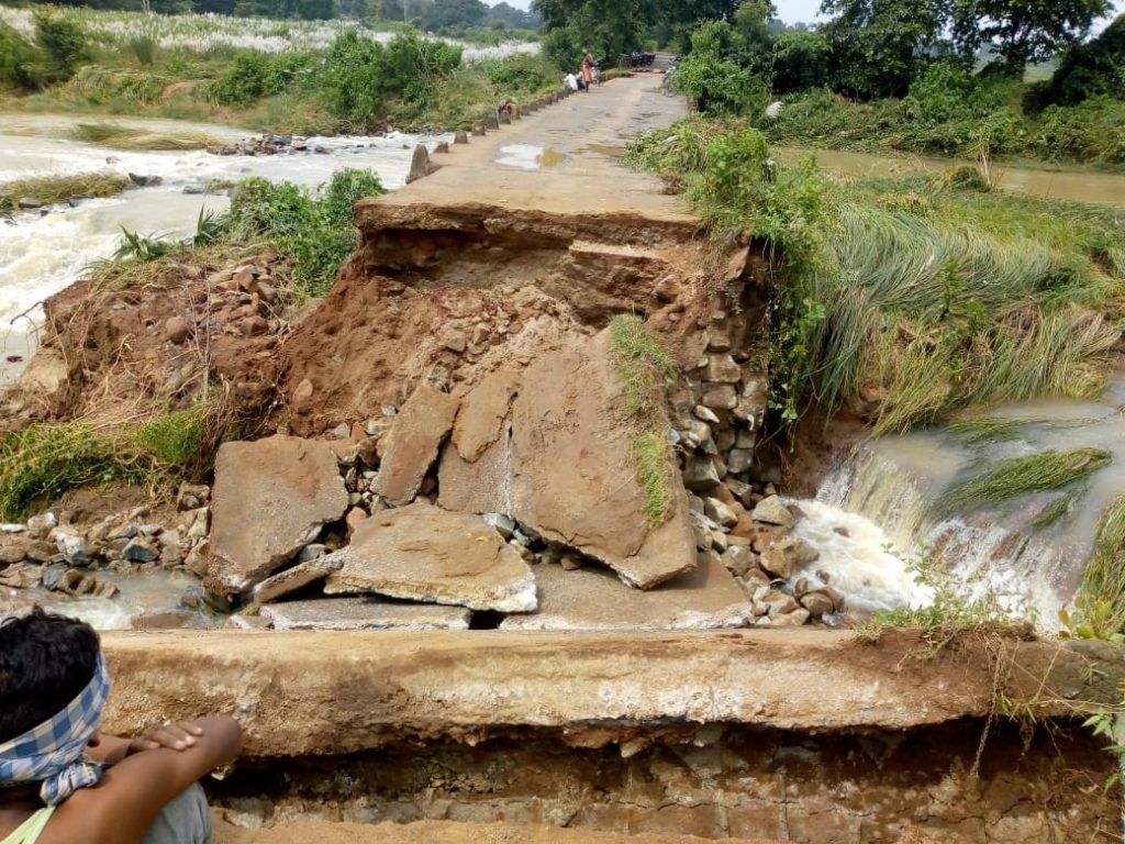 Bridge collapses due to incessant rain